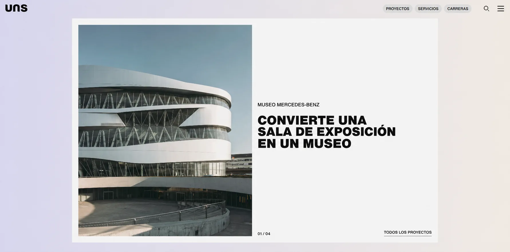 Sección de proyectos del estudio UNS
